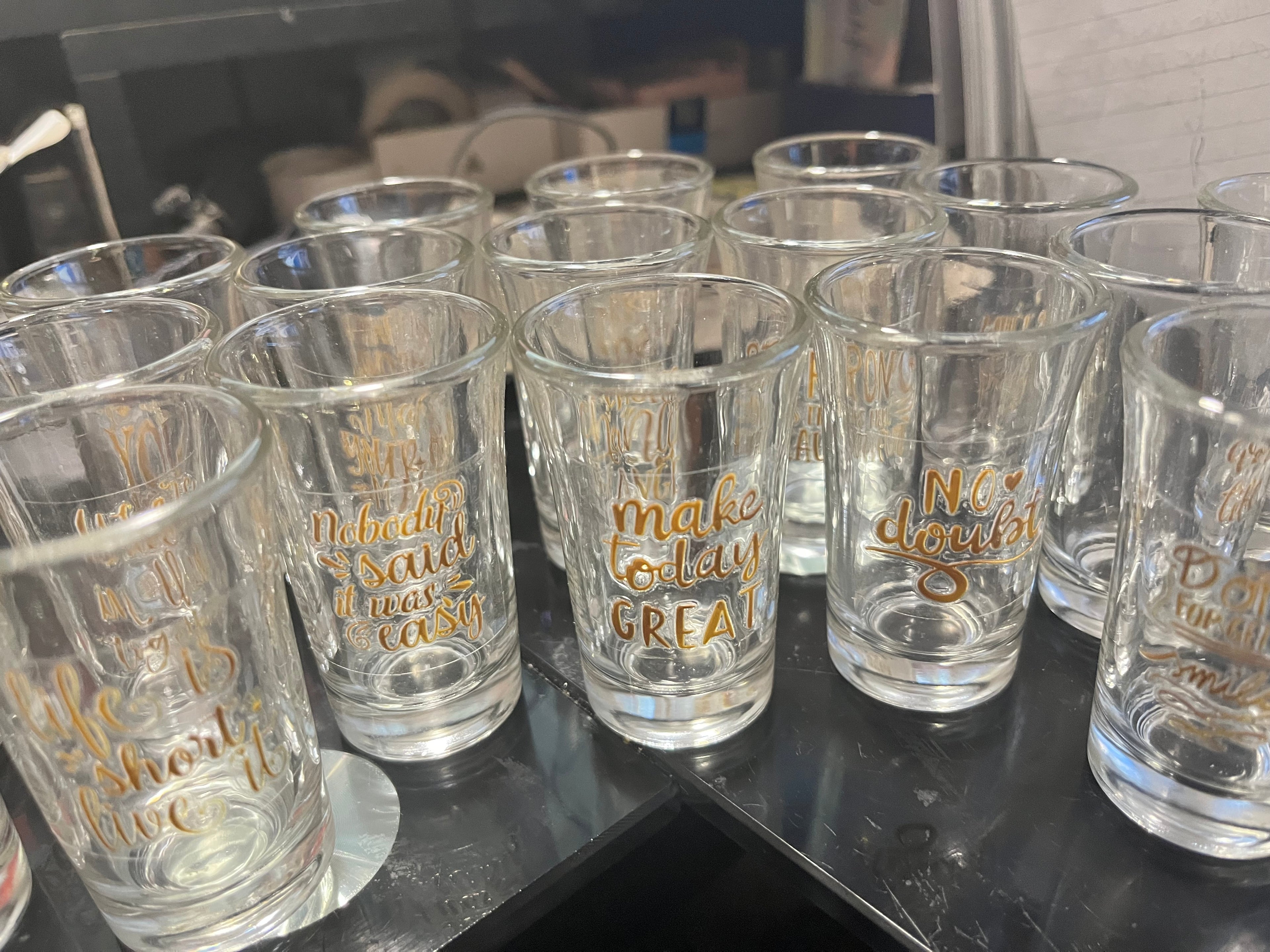 Regal Gifts- SHOTS- Shot Glasses with MOTIVATION or SARCASM