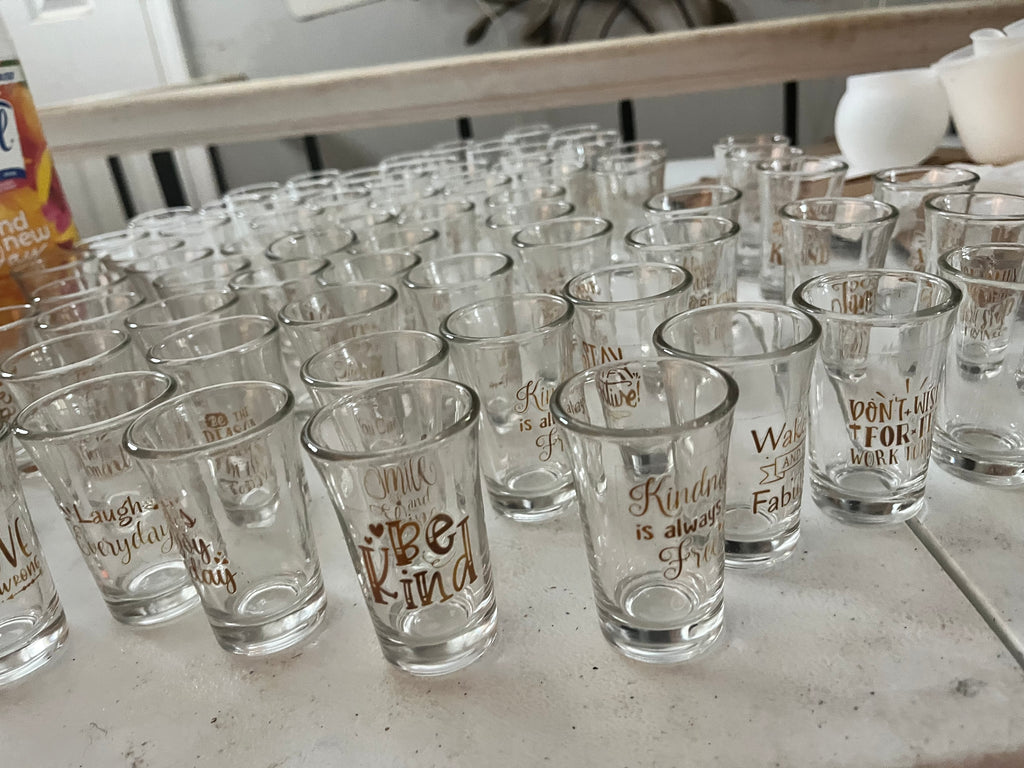 Regal Gifts- SHOTS- Shot Glasses with MOTIVATION or SARCASM