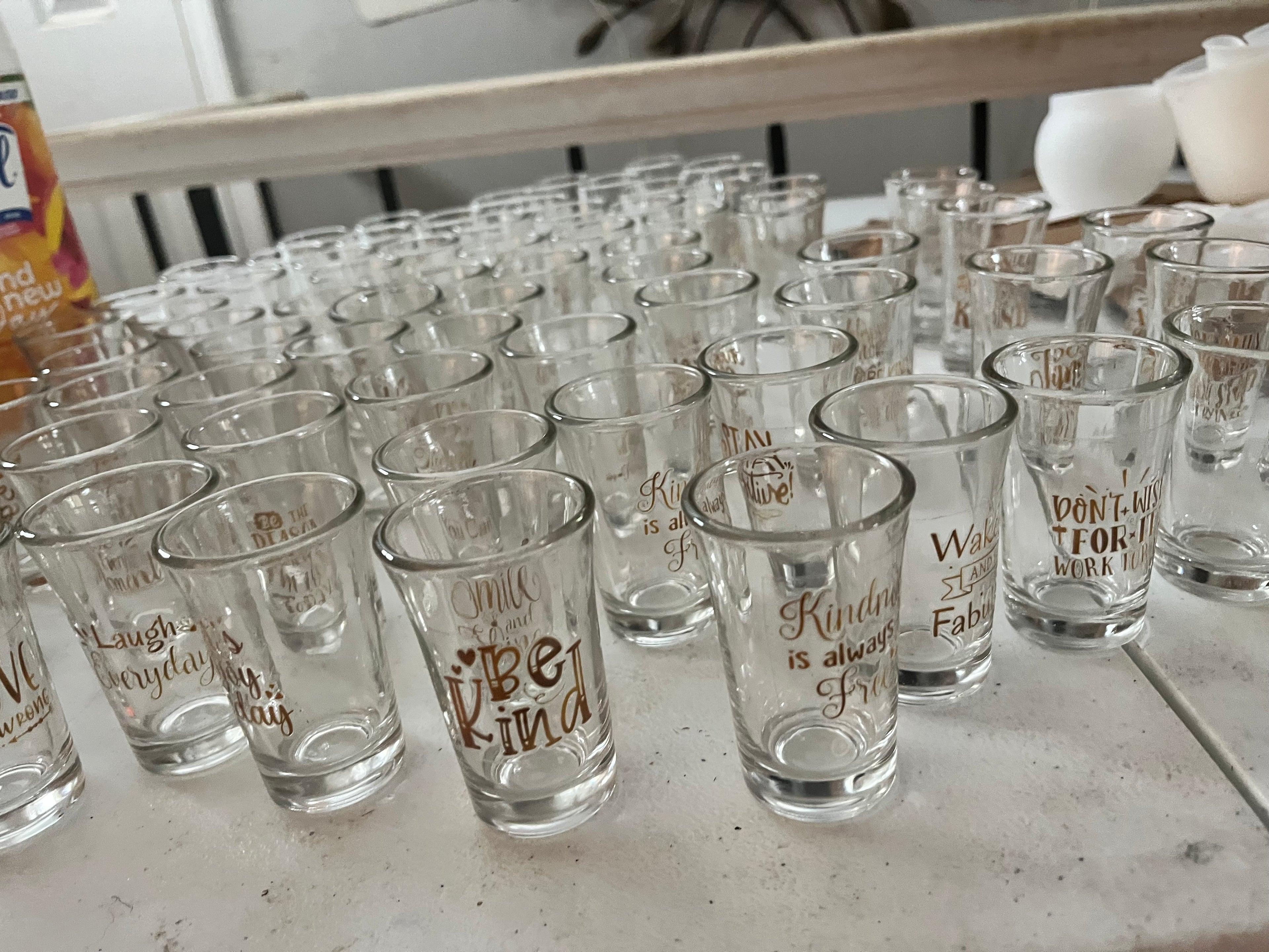 Regal Gifts- SHOTS- Shot Glasses with MOTIVATION or SARCASM