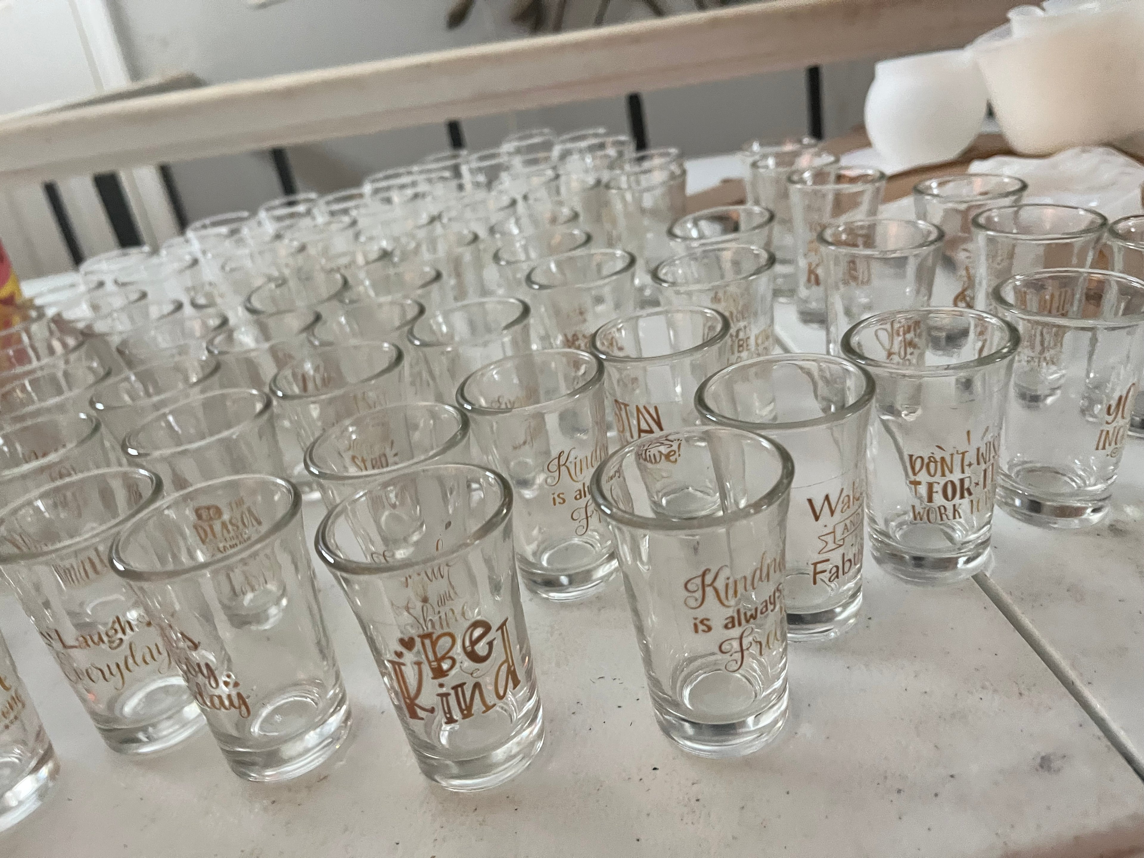 Regal Gifts- SHOTS- Shot Glasses with MOTIVATION or SARCASM