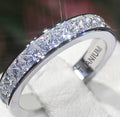 Titanium and Moissanite Wedding Band Ring- Regal Gifts